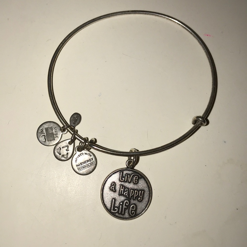 silver alex and ani bracelet